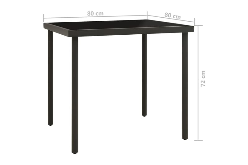 Utendørs spisestue 3 deler stål - Antrasittgrå - Hagemøbler - Hagegruppe - Spisegrupper hage