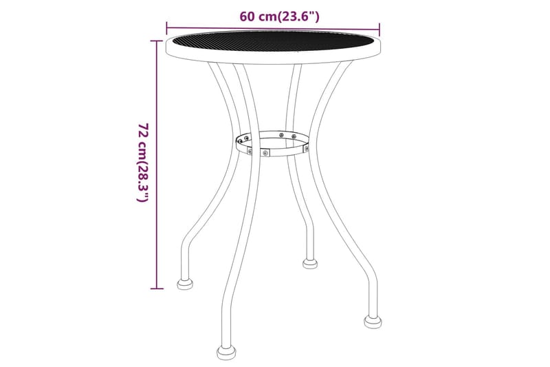 Utendørs spisestue 3 deler strekkmetall netting antrasitt - Antrasittgrå - Hagemøbler - Hagegruppe - Spisegrupper hage