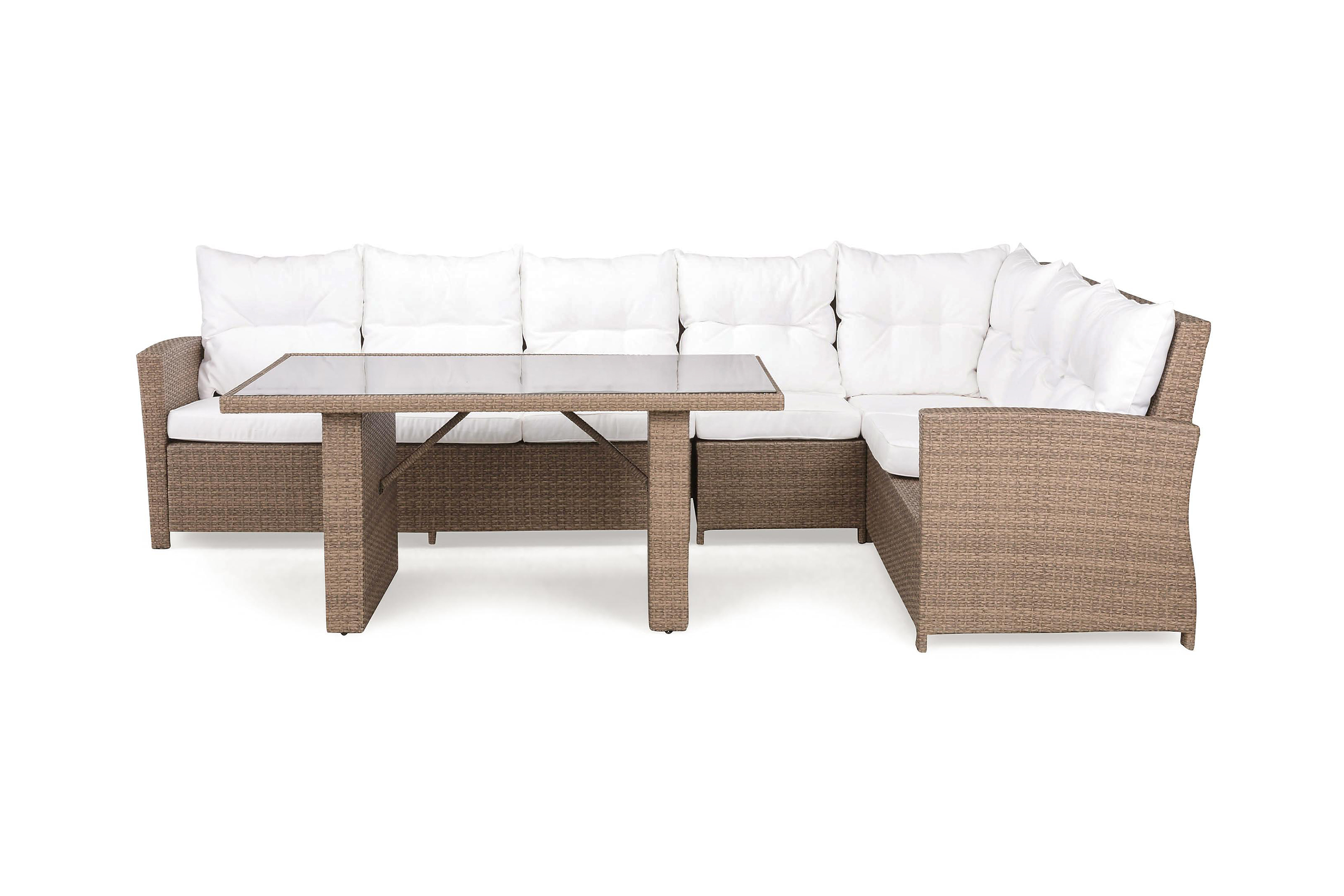 Comfort Garden James Loungegruppe Sand/Glass - Bord Sofa Høyre Midtdel