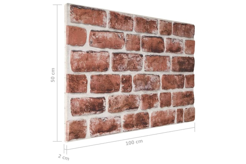 3D veggpaneler med mørkebrunt mursteindesign 10 stk EPS - Hus & oppussing - Bygg - Gulv, vegg & tak - Gulv & veggkledning - Veggpanel & panelplate