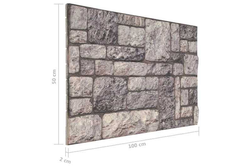 3D veggpaneler med lysegrått mursteindesign 10 stk EPS - Hus & oppussing - Bygg - Gulv, vegg & tak - Gulv & veggkledning - Veggpanel & panelplate