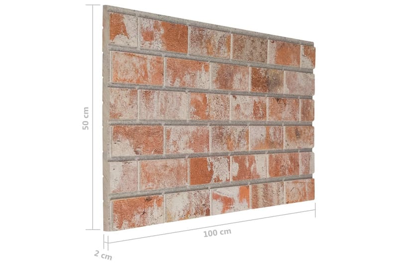 3D veggpaneler med rødt mursteindesign 10 stk EPS - Hus & oppussing - Bygg - Gulv, vegg & tak - Gulv & veggkledning - Veggpanel & panelplate