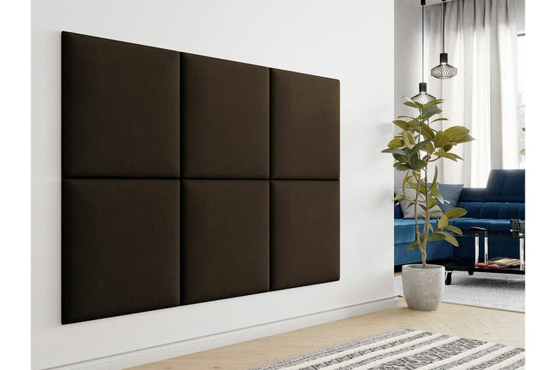 Zaratuz Veggpanel 60x60 cm - Mørkebrun - Hus & oppussing - Bygg - Gulv, vegg & tak - Gulv & veggkledning - Veggpanel & panelplate