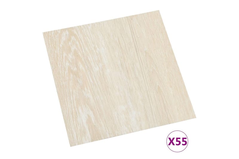 Selvklebende gulvplanker 55 stk PVC 5,11 m² beige - Beige - Hus & oppussing - Bygg - Gulv, vegg & tak - Gulv - Vinylgulv & plastgulv