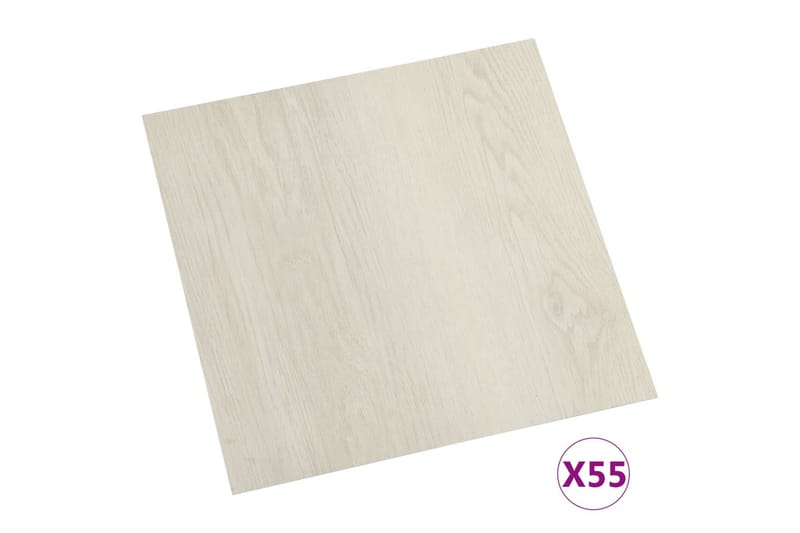 Selvklebende gulvplanker 55 stk PVC 5,11 m² beige - Beige - Hus & oppussing - Bygg - Gulv, vegg & tak - Gulv - Vinylgulv & plastgulv