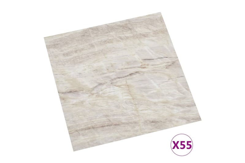 Selvklebende gulvplanker 55 stk PVC 5,11 m² beige - Beige - Hus & oppussing - Bygg - Gulv, vegg & tak - Gulv - Vinylgulv & plastgulv