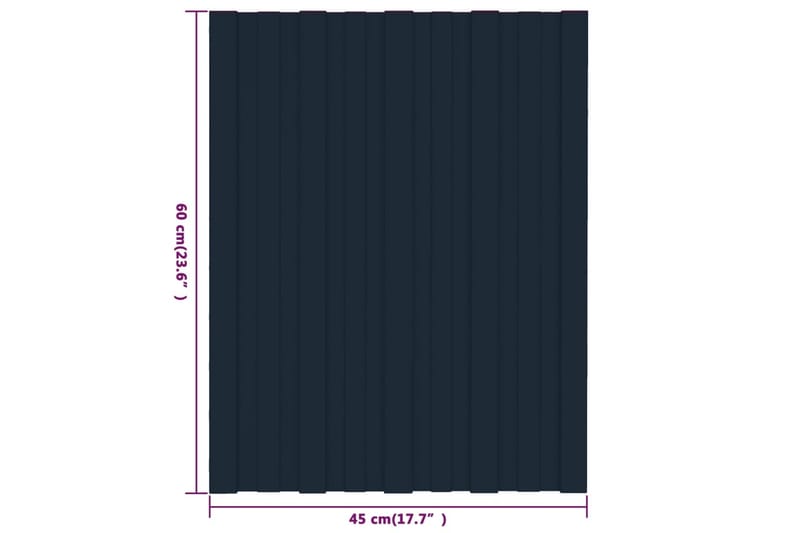 Takplater 12 stk antrasitt 60x45 cm galvanisert stål - Hus & oppussing - Bygg - Gulv, vegg & tak - Platemateriale & byggeplate - Takpanel & takplate