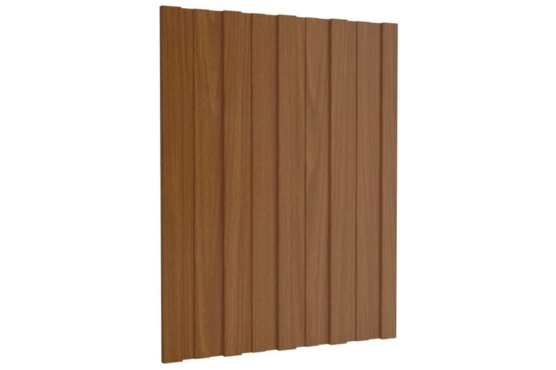 Takplater 12 stk brun 60x45 cm galvanisert stål - Hus & oppussing - Bygg - Gulv, vegg & tak - Platemateriale & byggeplate - Takpanel & takplate