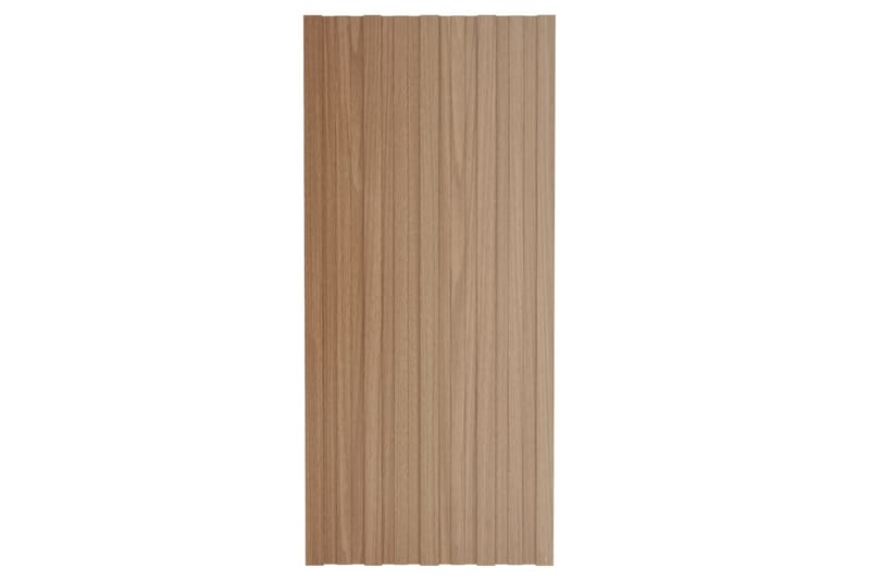 Takplater 12 stk lyst tre 100x45 cm galvanisert stål - Takpanel & takplate