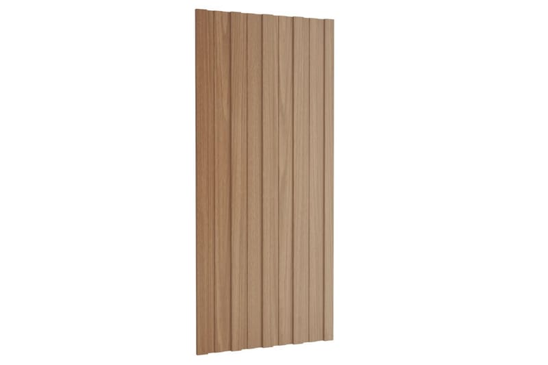 Takplater 12 stk lyst tre 100x45 cm galvanisert stål - Takpanel & takplate