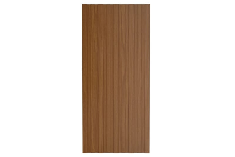 Takplater 36 stk brun 100x45 cm galvanisert stål - Takpanel & takplate