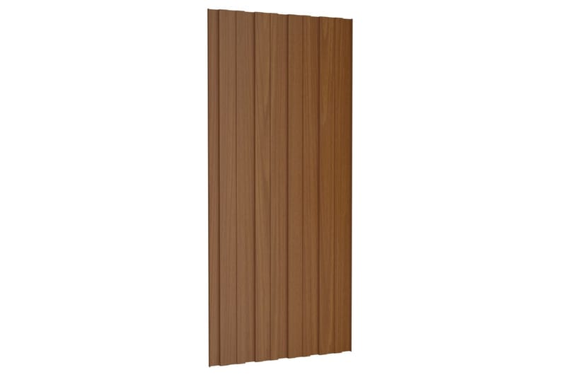 Takplater 36 stk brun 100x45 cm galvanisert stål - Takpanel & takplate