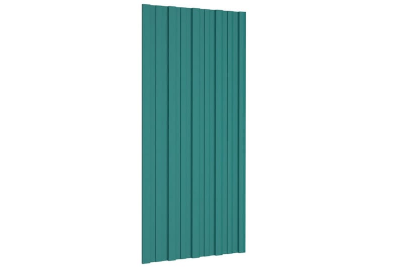 Takplater 36 stk grønn 100x45 cm galvanisert stål - Takpanel & takplate