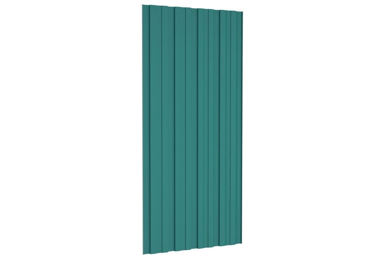 Takplater 36 stk grønn 100x45 cm galvanisert stål - Takpanel & takplate