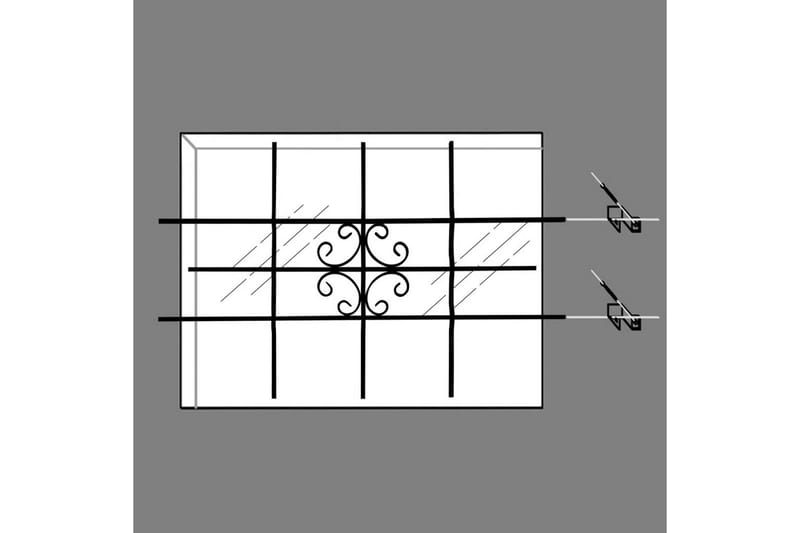Sikkerhetsgitter for vindu 69 x 114 cm - Hus & oppussing - Bygg - Stål & metall - Jerntråd