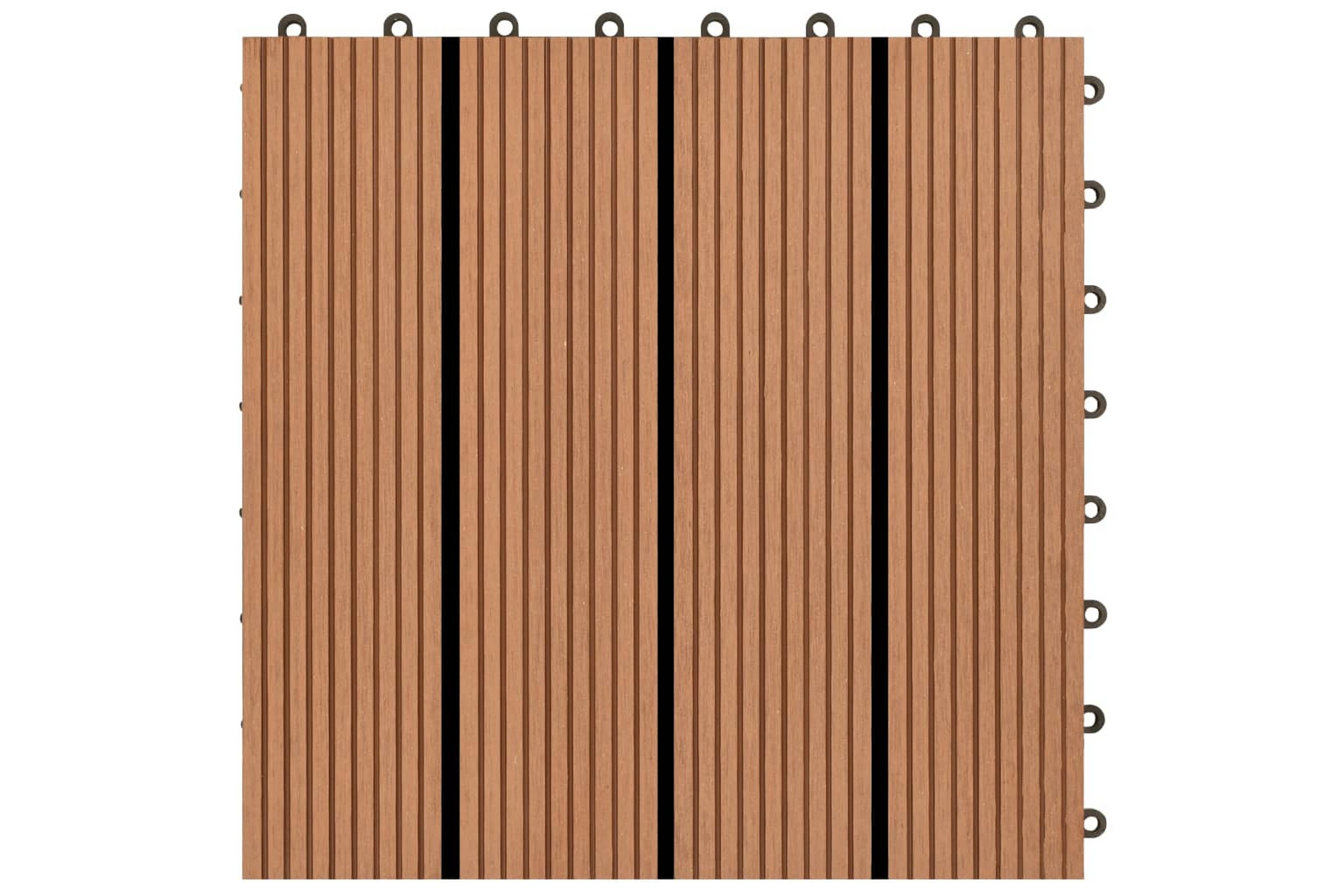 Terrassebord 22 stk 30x30cm 2 kvm WPC brun