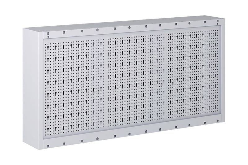 Veggmontert verktøyskap industriell stil metall grå og svart - Sortimentskap - Garasjeinteriør & garasjeoppbevarin