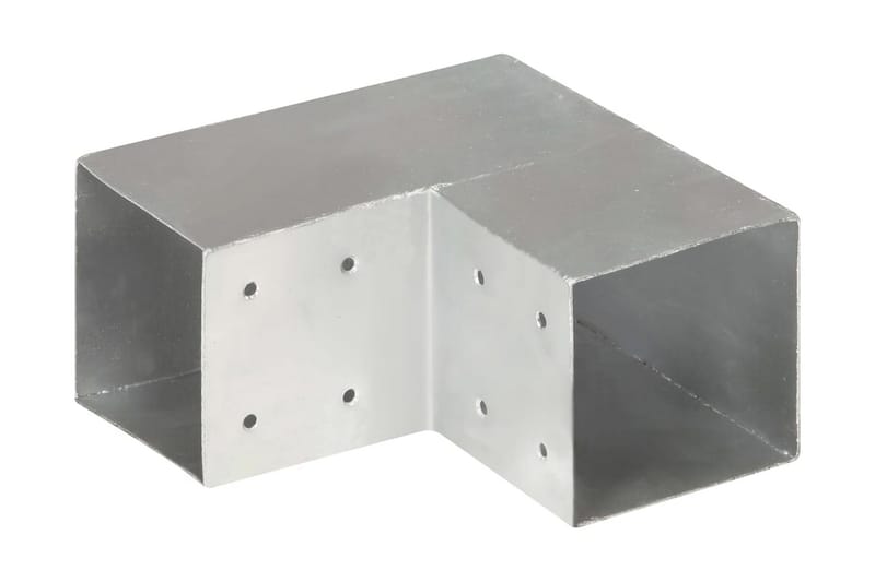 Stolpesko 4 stk L-form galvanisert metall 101x101 mm - Hus & oppussing - Innsynsbeskyttelse & innhegning - Gjerde - Gjerdestolpe