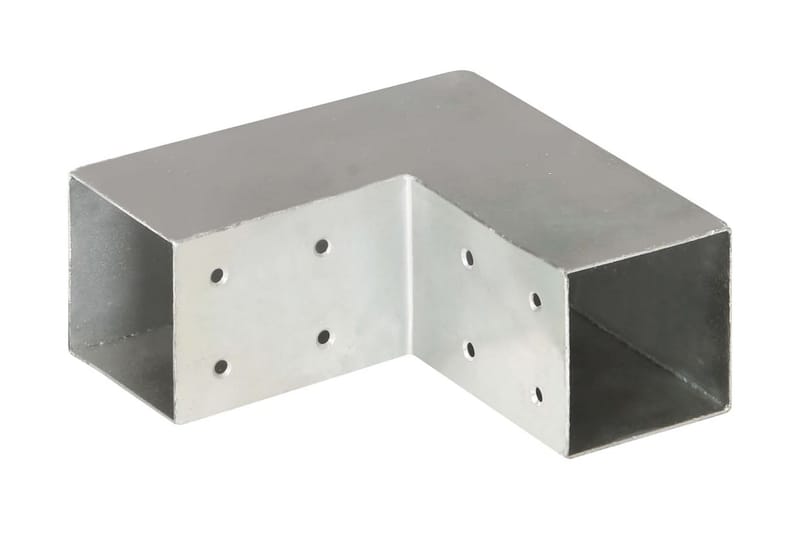 Stolpesko 4 stk L-form galvanisert metall 71x71 mm - Hus & oppussing - Innsynsbeskyttelse & innhegning - Gjerde - Gjerdestolpe