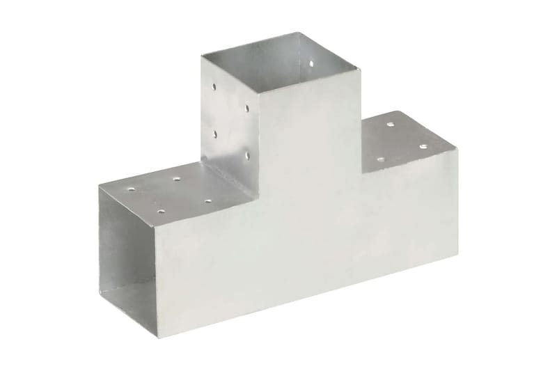 Stolpesko 4 stk T-form galvanisert metall 101x101 mm - Hus & oppussing - Innsynsbeskyttelse & innhegning - Gjerde - Gjerdestolpe