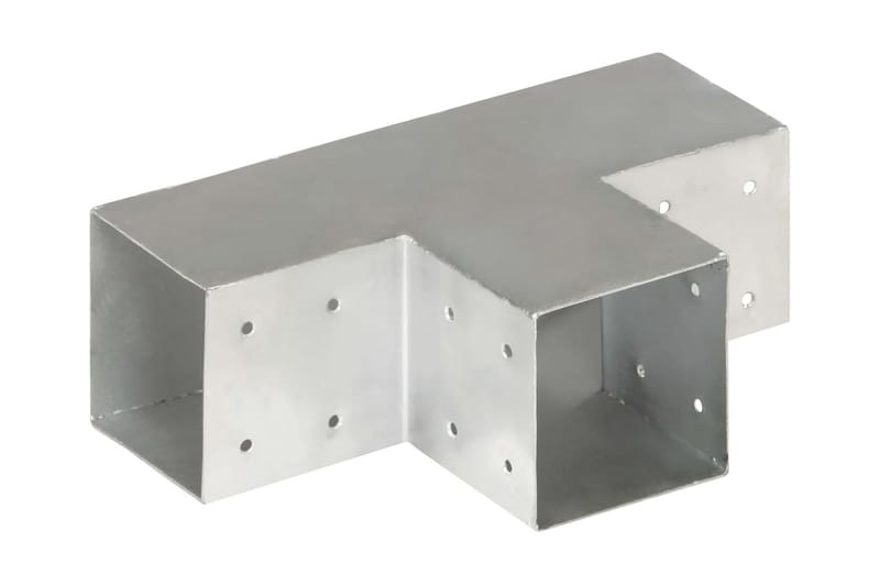 Stolpesko 4 stk T-form galvanisert metall 101x101 mm - Hus & oppussing - Innsynsbeskyttelse & innhegning - Gjerde - Gjerdestolpe