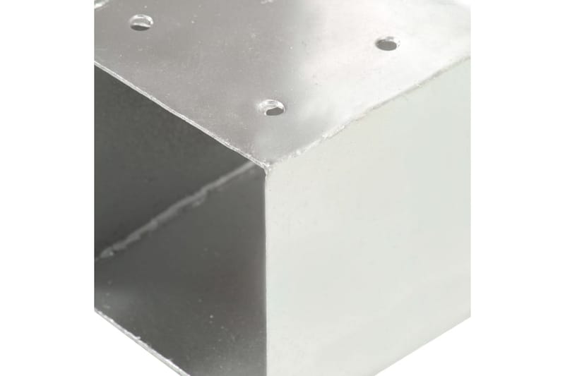 Stolpesko 4 stk T-form galvanisert metall 101x101 mm - Hus & oppussing - Innsynsbeskyttelse & innhegning - Gjerde - Gjerdestolpe