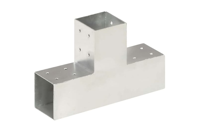 Stolpesko 4 stk T-form galvanisert metall 81x81 mm - Hus & oppussing - Innsynsbeskyttelse & innhegning - Gjerde - Gjerdestolpe