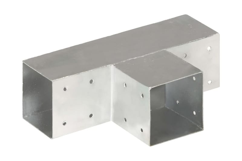 Stolpesko 4 stk T-form galvanisert metall 91x91 mm - Hus & oppussing - Innsynsbeskyttelse & innhegning - Gjerde - Gjerdestolpe