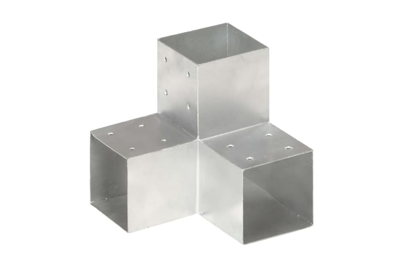 Stolpesko 4 stk Y-form galvanisert metall 101x101 mm - Hus & oppussing - Innsynsbeskyttelse & innhegning - Gjerde - Gjerdestolpe