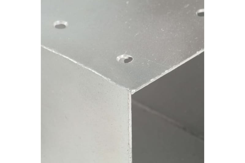 Stolpesko 4 stk Y-form galvanisert metall 101x101 mm - Hus & oppussing - Innsynsbeskyttelse & innhegning - Gjerde - Gjerdestolpe