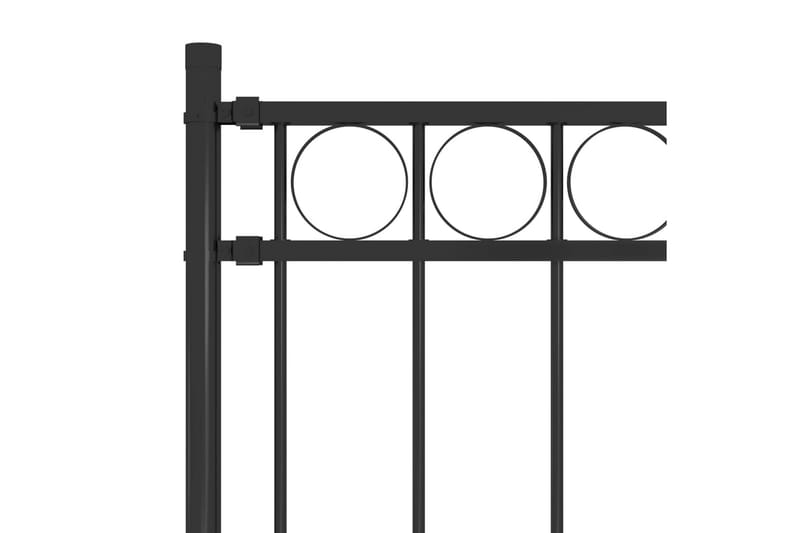 Hagegjerde stål 1,7x0,8 m svart - Svart - Hus & oppussing - Innsynsbeskyttelse & innhegning - Gjerde - Smijernsgjerde & jerngjerde