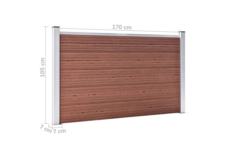 Hagegjerde WPC 353x106 cm brun - Hus & oppussing - Innsynsbeskyttelse & innhegning - Gjerde - Plastgjerde