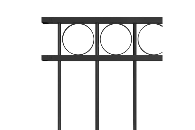 Gjerdepanel stål 1,7x1,5 m svart - Svart - Hus & oppussing - Innsynsbeskyttelse & innhegning - Gjerde - Smijernsgjerde & jerngjerde