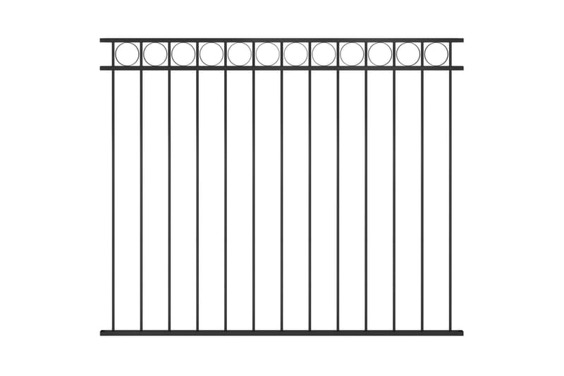 Gjerdepanel stål 1,7x1,5 m svart - Svart - Hus & oppussing - Innsynsbeskyttelse & innhegning - Gjerde - Smijernsgjerde & jerngjerde