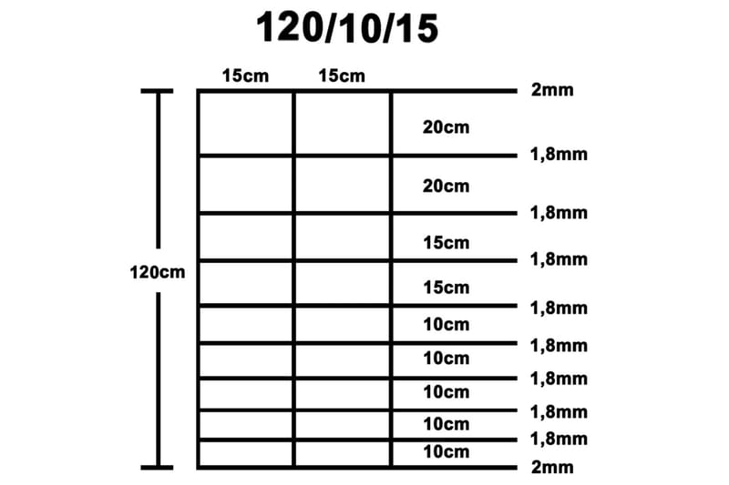 Hagegjerde galvanisert stål 50x1,2 m sølv - Silver - Hus & oppussing - Innsynsbeskyttelse & innhegning - Gjerde - Smijernsgjerde & jerngjerde