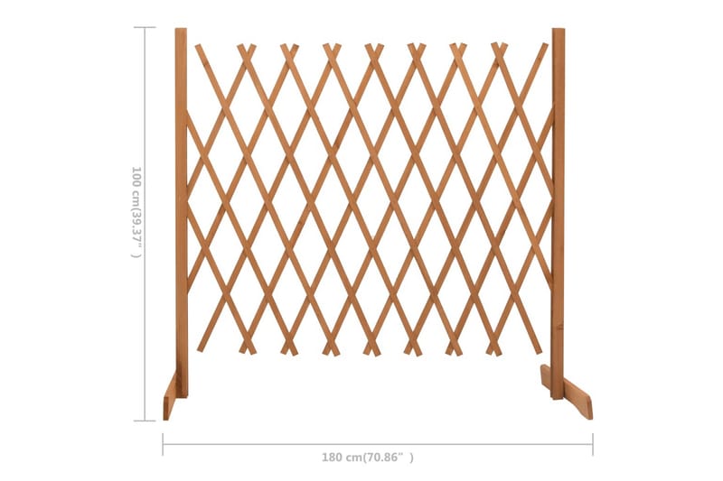 Espaliergjerde oransje 180x100 cm heltre gran - Oransj - Hus & oppussing - Innsynsbeskyttelse & innhegning - Gjerde - Tregjerde