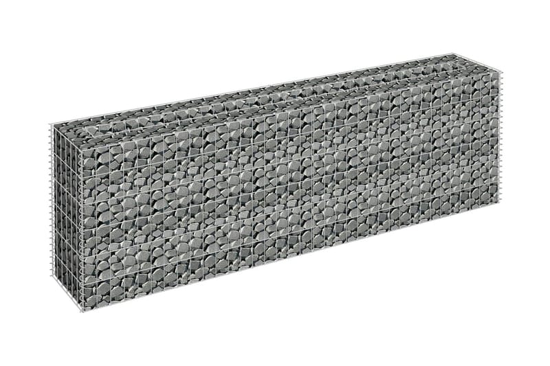 Gabion høybed galvanisert stål 180x30x60 cm - Silver - Gabion