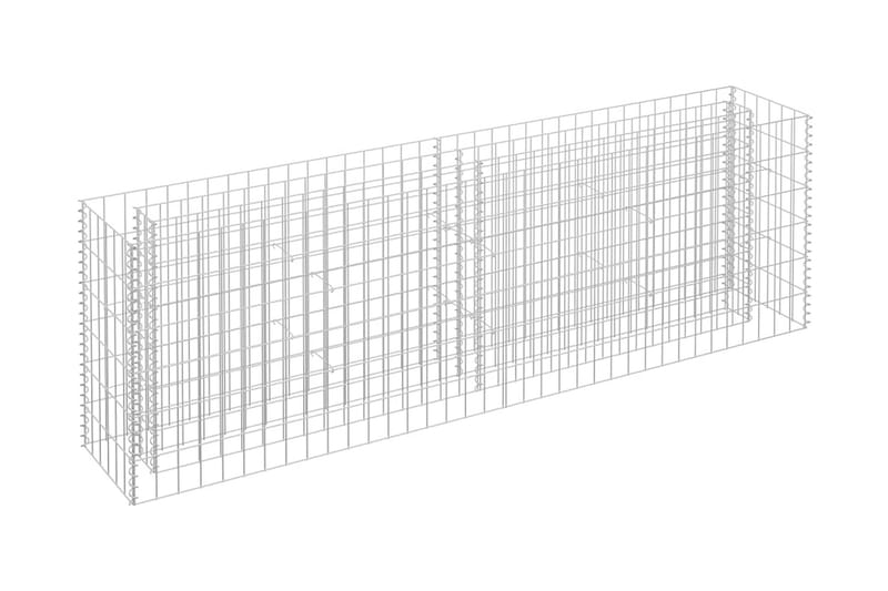 Gabion høybed galvanisert stål 180x30x60 cm - Silver - Gabion