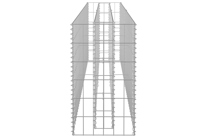 Gabion høybed galvanisert stål 180x30x60 cm - Silver - Gabion