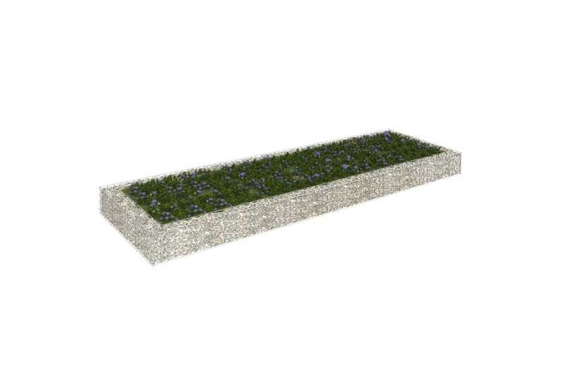 Gabion høybed galvanisert stål 300x100x20 cm - Silver - Hus & oppussing - Innsynsbeskyttelse & innhegning - Mur - Gabion