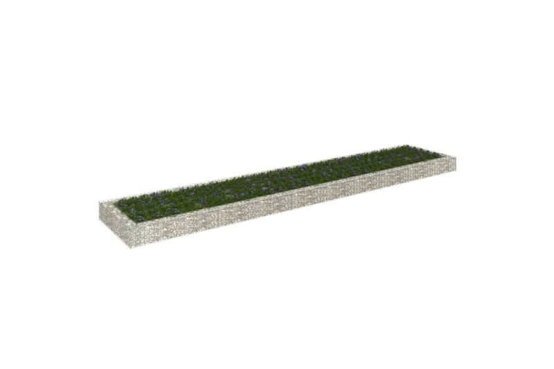 Gabion høybed galvanisert stål 500x100x20 cm - Silver - Hus & oppussing - Innsynsbeskyttelse & innhegning - Mur - Gabion