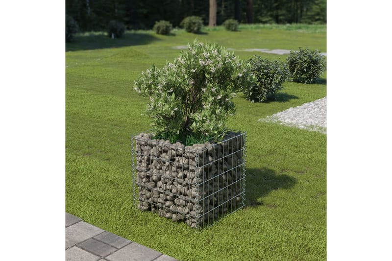 Gabion høybed galvanisert stål 50x50x50 cm - Hus & oppussing - Innsynsbeskyttelse & innhegning - Mur - Gabion