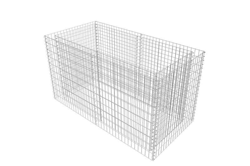 Gabion høybed stål 180x90x100 cm sølv - Hus & oppussing - Innsynsbeskyttelse & innhegning - Mur - Gabion