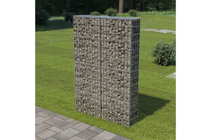 Gabion med topp- og bunndekke galvanisert stål 100x20x150 cm - Hus & oppussing - Innsynsbeskyttelse & innhegning - Mur - Gabion