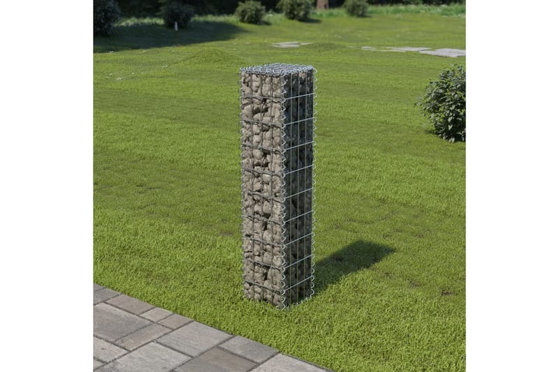 Gabion med topp- og bunndekke galvanisert stål 20x20x100 cm - Hus & oppussing - Innsynsbeskyttelse & innhegning - Mur - Gabion