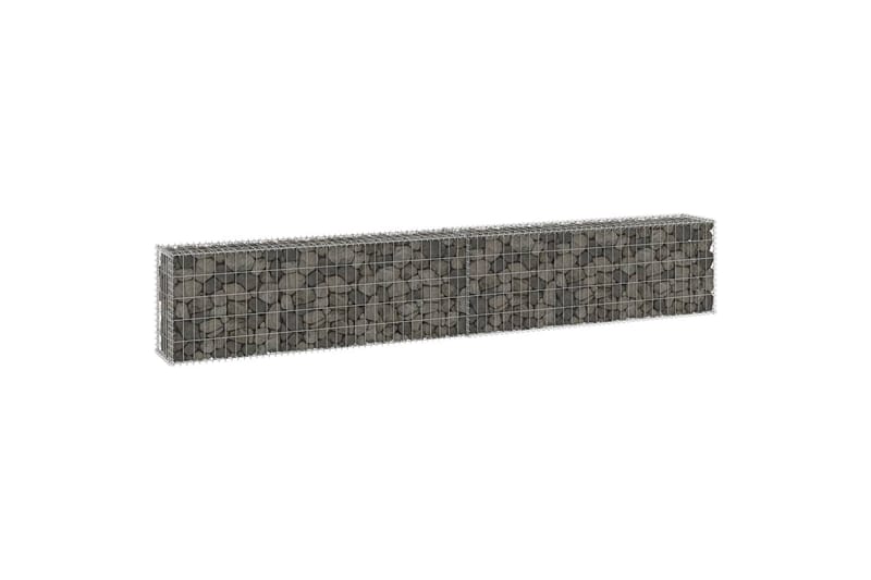 Gabion med topp- og bunndekke galvanisert stål 300x30x50 cm - Silver - Hus & oppussing - Innsynsbeskyttelse & innhegning - Mur - Gabion