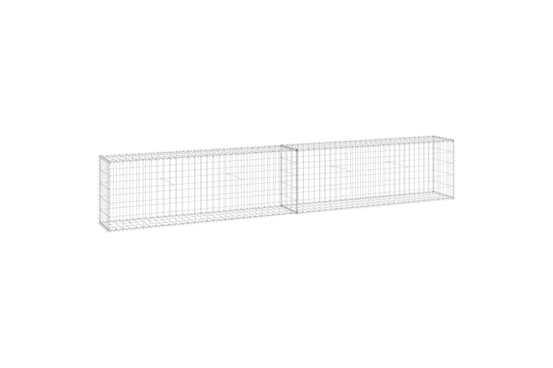 Gabion med topp- og bunndekke galvanisert stål 300x30x50 cm - Silver - Hus & oppussing - Innsynsbeskyttelse & innhegning - Mur - Gabion