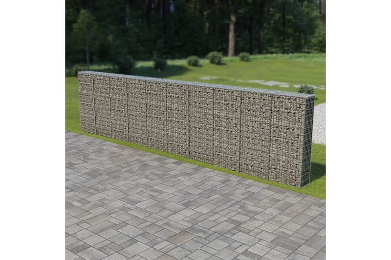 Gabion med topp- og bunndekke galvanisert stål 600x30x150 cm - Hus & oppussing - Innsynsbeskyttelse & innhegning - Mur - Gabion