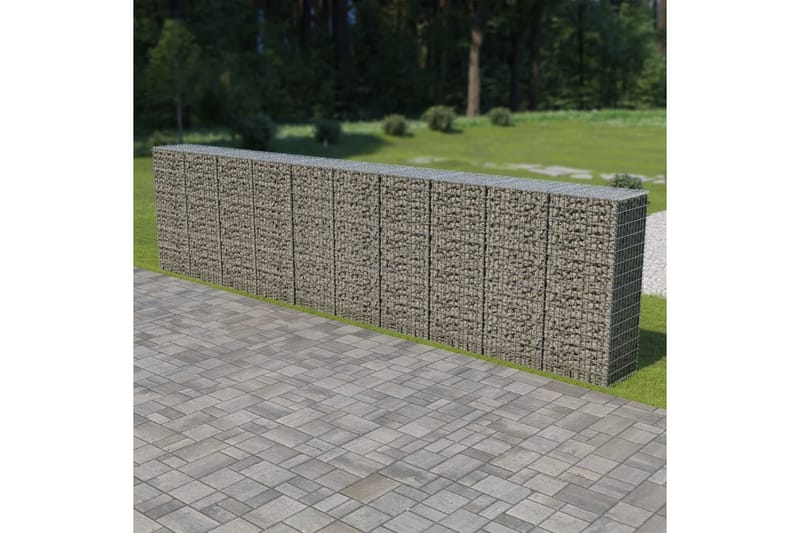 Gabion med topp- og bunndekke galvanisert stål 600x50x150 cm - Hus & oppussing - Innsynsbeskyttelse & innhegning - Mur - Gabion