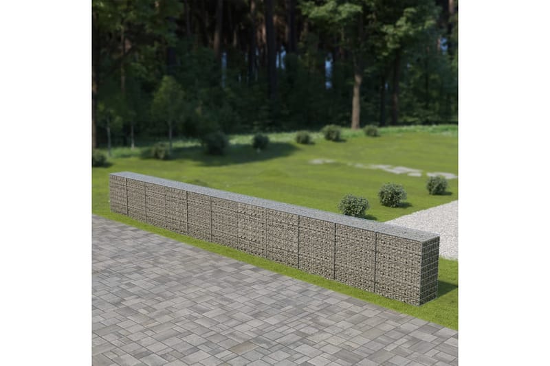 Gabion med topp- og bunndekke galvanisert stål 900x50x100 cm - Hus & oppussing - Innsynsbeskyttelse & innhegning - Mur - Gabion